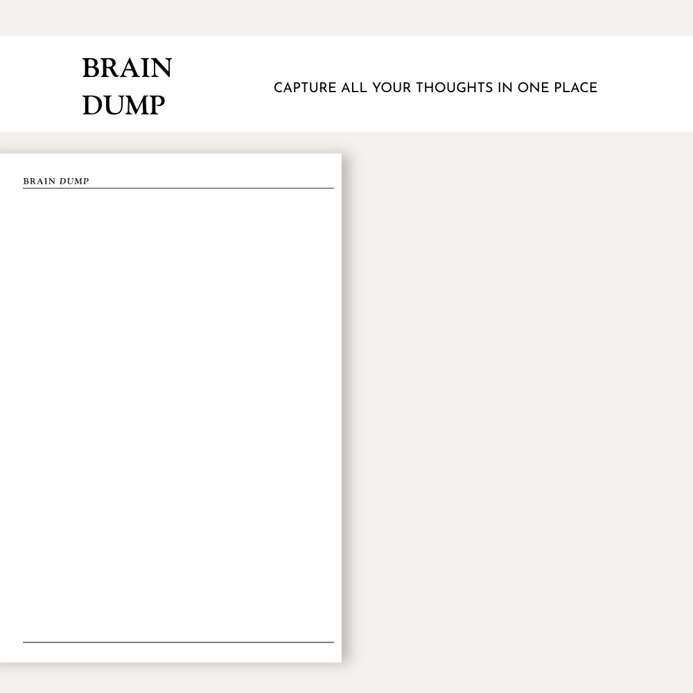 Brain Dump Insert