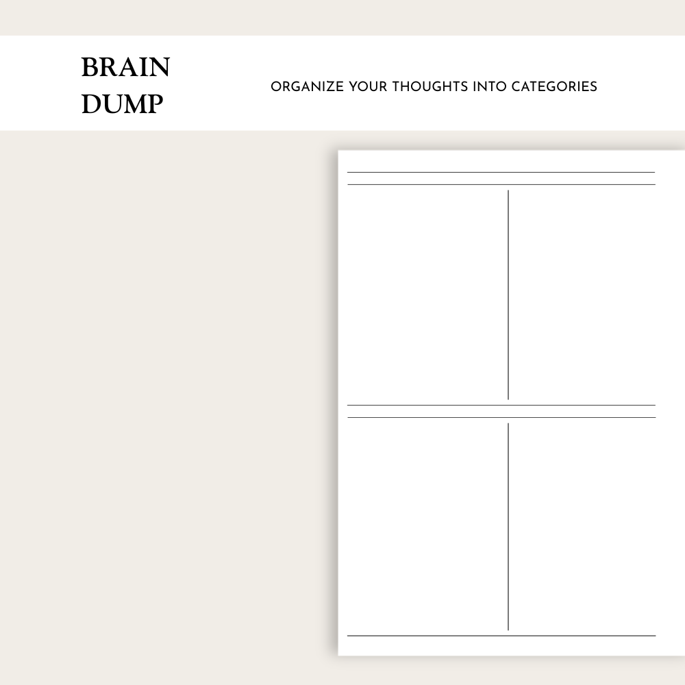 Brain Dump Insert