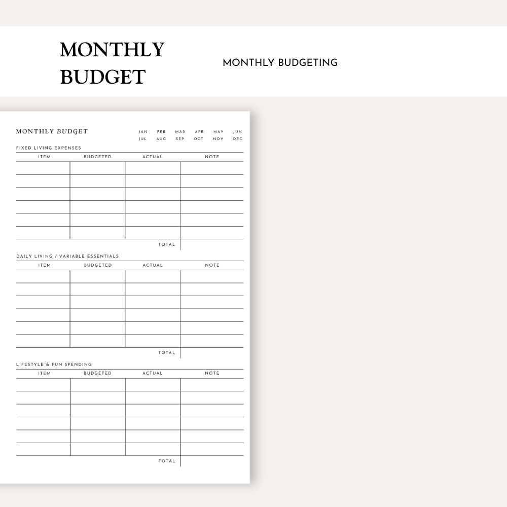 Monthly Budget
