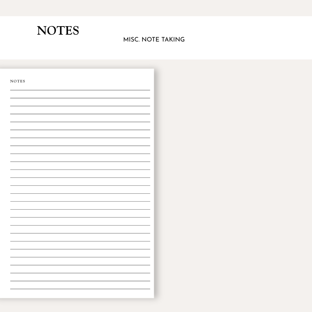 Notes Inserts