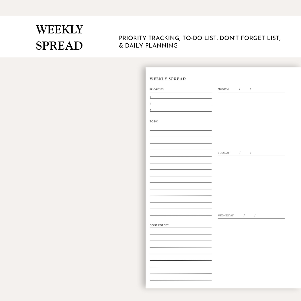 The Essential Insert Bundle - Weekly