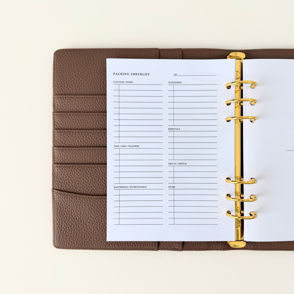 Packing Checklist