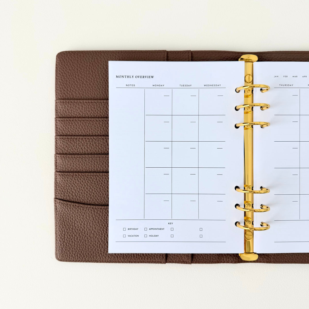 Monthly Overview Inserts