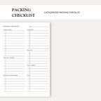 Packing Checklist
