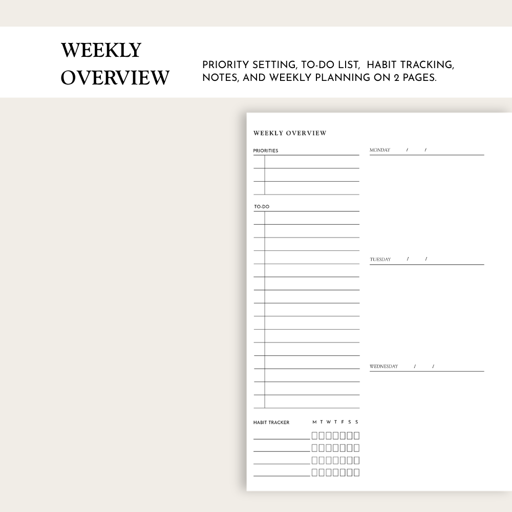 Weekly Overview Spread