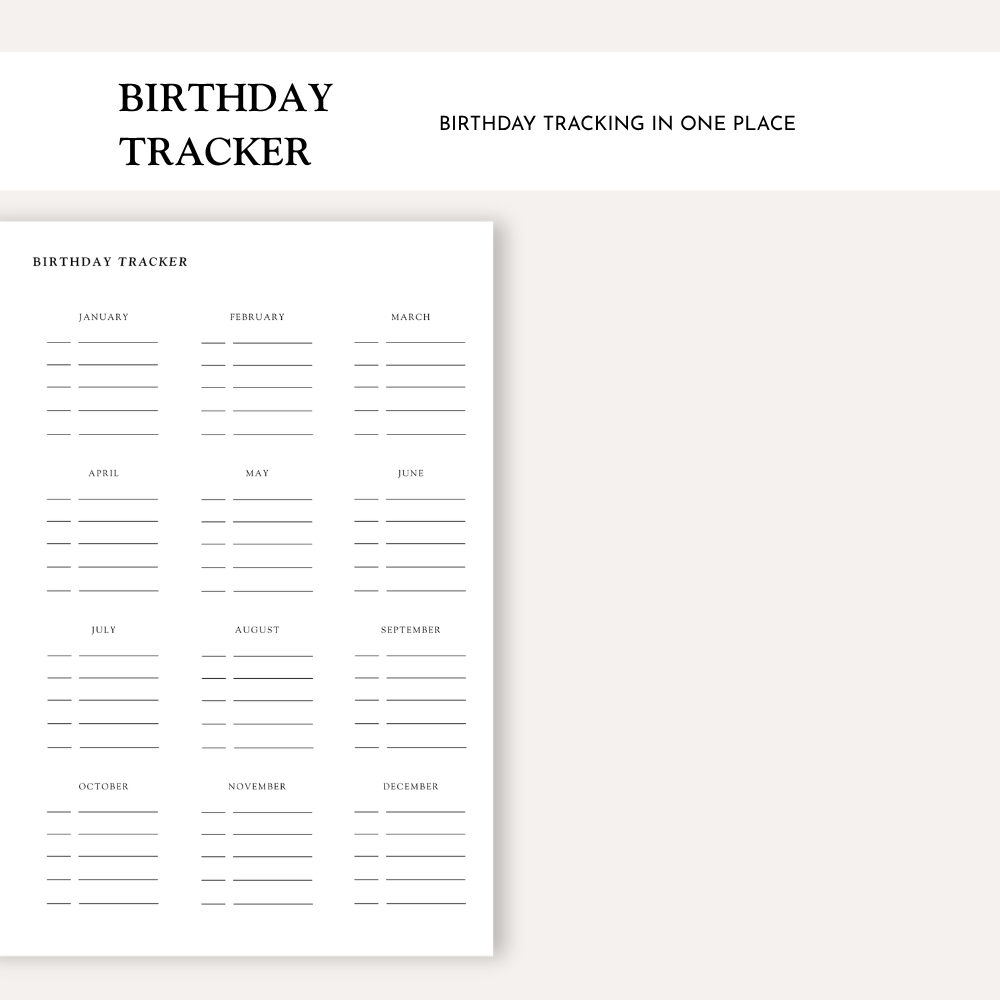 Birthday & Gift Tracker