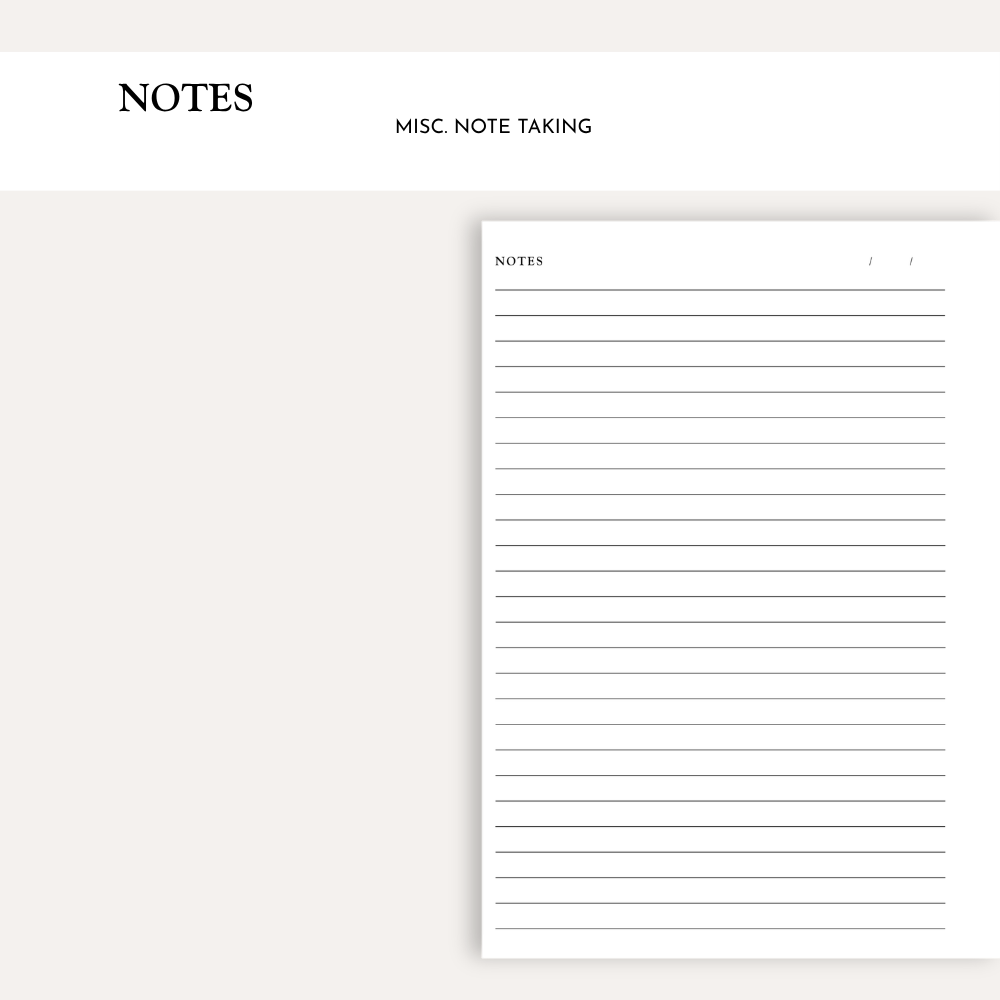 Notes Inserts