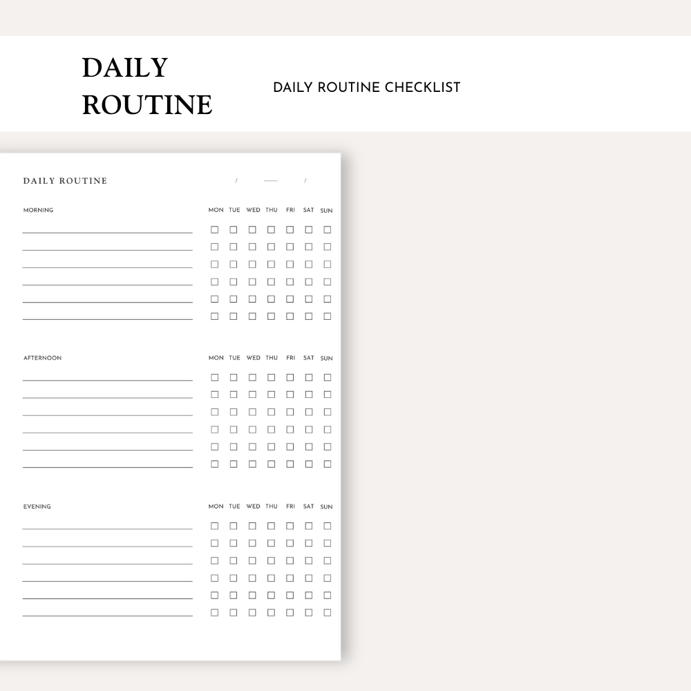 Daily Routine Checklist – Daily Dose Co.