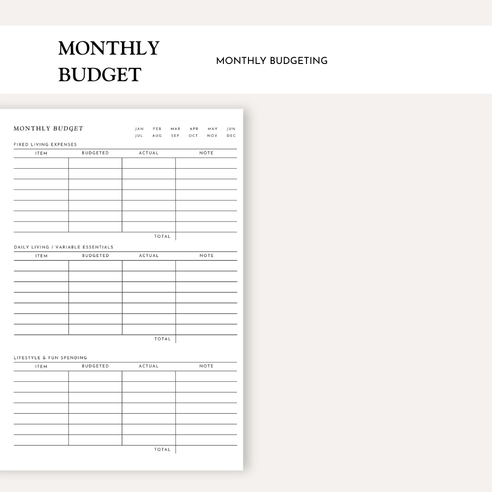Monthly Budget